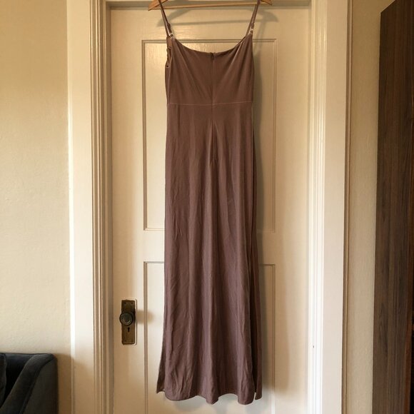 Revelry Skye Velvet Maxi Slip Dress Gold Champagne Size 4 - Picture 6 of 7